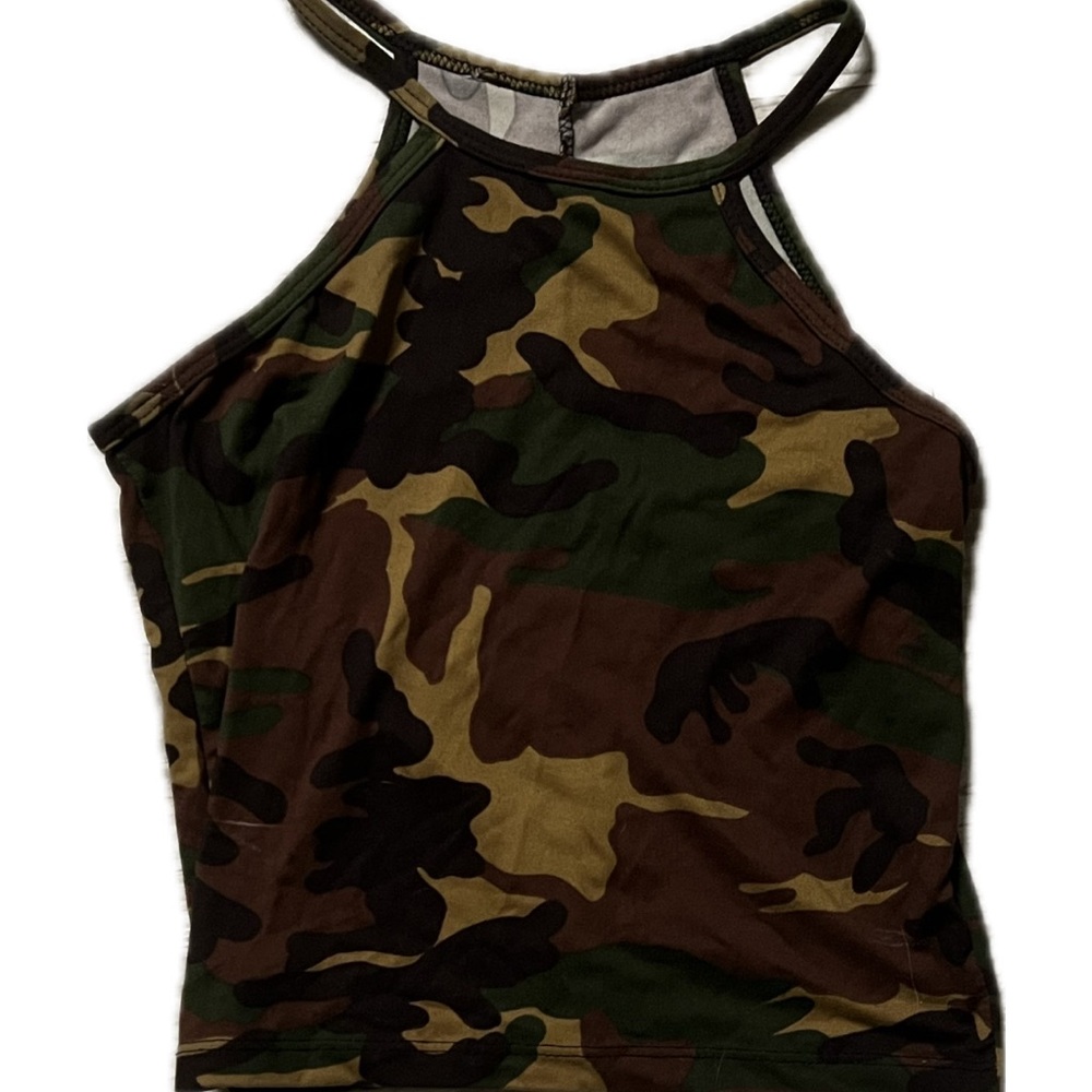 Camouflage Halter Top